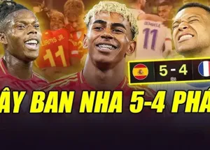 Tây Ban Nha thắng Pháp tỷ 5-4 kịch bản thật điên rồ